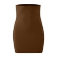 thumbnail image 5 of Wxolcjlv Womens Solid Tube Mini Skirt Strapless Waist Slim Silhouette Club Night Short Skirts, 5 of 6
