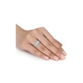 thumbnail image 5 of 3.80 Carat (Ctw) Green Quartz and Sky Blue Topaz Ring in Sterling Silver, 5 of 6