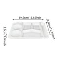 thumbnail image 3 of Heat Imitation Porcelain Compartment Fast Food Trays Specifically Designed For School And Unit Canteens Commercial Grade Tableware Small Table Set Indoor Plate Mat Set Dollies for End Tables round, 3 of 4