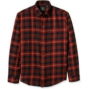 G.H. Bass & Co. Men's Fireside Flannels Long Sleeve Button Down Shirt, Fired Brick, Medium
