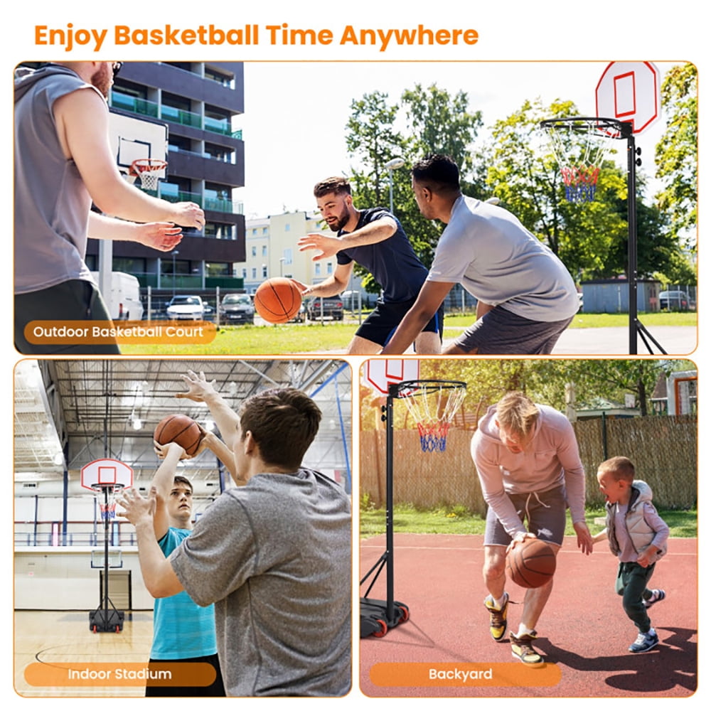 Resenkos Adjustable Basketball Hoop System Stand with Wheels