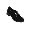 thumbnail image 1 of ZAPATO VESTIR CASUAL MILAGROS MUJER DAMA NEGRO GAMUZA 7823 LEON  7823p, 1 of 3