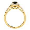 thumbnail image 3 of Aonejewelry 1.50 Ct. Halo Black Diamond Engagement Ring In 14k Yellow Gold, 3 of 4