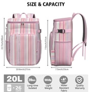 Rustic Style Cooler Backpack - 20L Insulated Soft Cooler Bag, Vintage Design for Picnic & Beach