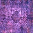 thumbnail image 1 of Ahgly Company Indoor Square Oriental Purple Industrial Area Rugs, 4' Square, 1 of 4