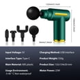 thumbnail image 5 of Massage Gun Deep Tissue, Ultra Quiet Muscle Massager for Athletes Post-Workout Recovery & Office Back Relief, 3 Speeds, 4 Heads, Portable Handheld Body Massager, 5 of 10