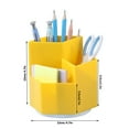 thumbnail image 3 of Qyaukm 360° Rotating Pen Holder 3 Grid Pen Holder Holder Office Supplies Storage Desktop Arrangement Cute Pencil Cup Pot for Home Office Teens, 1Pc Pen Holder, 3 of 9