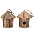 thumbnail image 3 of Rustic Wooden Birdhouse for Garden Outdoor Decor, Natural Bird Nest Box with Easy Installation, 16x16cm Spacious Size, 3 of 8
