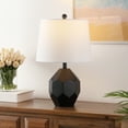 thumbnail image 2 of SAFAVIEH Danilo 20 in. Modern Black Resin Table Lamp with White Cotton Shade, 2 of 6