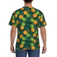 thumbnail image 3 of Bixox Men's Pineapples with Palm Leaves Printed Short Sleeve Skinny Athletic T-Shirt, 3 of 6