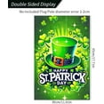 thumbnail image 4 of Happy St Patricks Day Garden Flags for Outside Irish Hat with Shamrocks Sparkles Small Seasonal Decoration for Holiday Anniversary Yard Outdoor Decor 12x18 Inch Double Sided, 4 of 8