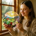 thumbnail image 2 of Vidriera Suncatcher Pauyadu Mountain con flores silvestres, 20 cm, 2 of 6