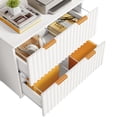 thumbnail image 4 of DWVO 2-Drawer Lateral File Cabinet with LED Light , Large Filing Cabinet for Letter A4-Sized Files, Office Storage Organizer for Home Office ,White, 4 of 9
