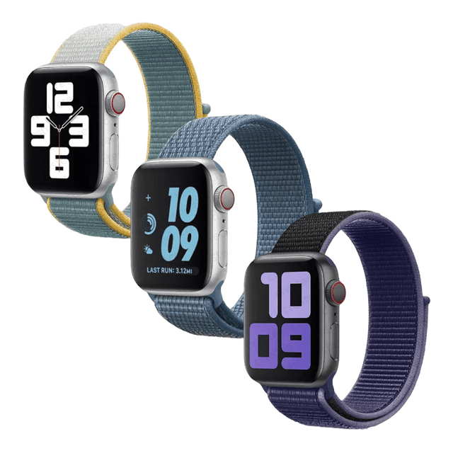 Kit de 3 correas para apple Watch compatible con Ultra, 42mm / 44mm / 35mm de Nylon. Mamá Pulpo Paquete Nylon