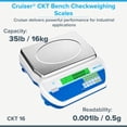 thumbnail image 2 of Adam Equipment Adam-CKT-16 Cruiser Bench Checkweighing Scale - 35 lbs, 2 of 5