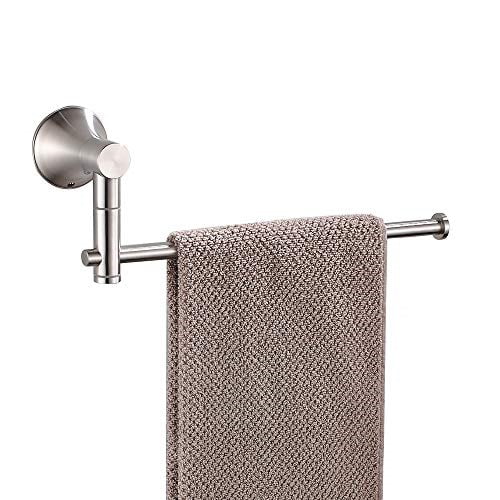 Wheanen Towel Bar for Bathroom Wall Mounted Adhesive Matte Black SUS304 Stainless Steel Towel Rack,10 inches Hand Towel Holder