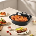 thumbnail image 2 of Enamel Roasting Pan with Lid, Carbon Steel Roaster for Oven Cooking, 2 of 7
