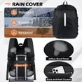 thumbnail image 3 of RAINSMORE 14 Inch Laptop Bag Camera Backpack with Rain Cover Anti Theft Travel Case Waterproof Large Capacity Photography Backpack,Black, 3 of 8