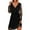 K Black, variant on V Neck Long Shirt Dress Lacing Body Womens Slim Wrap Print Fashion Women's Dress