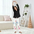 thumbnail image 6 of Dailycode Women's Pajama Pants Wide Leg Lounge Pj Bottoms With Pockets Giraffe with Dots, 6 of 7