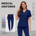 thumbnail image 2 of VIAOLI Women's Scrubs Set - Stretchy Medical Uniform with Pockets, for Nurses & Doctors, S-XXL, Multi-Color, 2 of 6