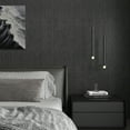 thumbnail image 4 of CHIHUT Black Grasscloth Peel and Stick Wallpaper for kitchen Waterproof 12"x100" Fabric Linen Contact Paper for Bathroom Removable Thick Textured Vinyl Roll for Cabinets Countertops Bedroom, 4 of 8