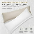 thumbnail image 3 of SORMAG Body Pillow Case Cover Bamboo Cooling Body Pillow Cover for Hot Sleepers and Night Sweats Breathable & Silky Soft Full Long Pillow Case (Taupe, 20x54 inches), 3 of 9