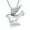 Silver, variant on Peace Dove Urn Necklace Stainless Steel Pet Cremation Pendant Necklace Memory Ashes Keepsake Jewelry