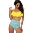 thumbnail image 2 of Women‘s Bikini Swimsuit Front Cross Lace Up Two Piece Bathing Suit, 2 of 4