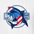 thumbnail image 5 of Wild Bobby Great White Shark USA Since 1776 Men Premium Tri Blend Tee, 5 of 5