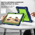thumbnail image 4 of Kebiory for KADYBE D106 Tablet Case,for MEIZE D106 Tablet Case,Shockproof Kids Rugged Case with Shoulder Strap for KADYBE D106/MEIZE D106/VOZIZOV D106/FEONAL Android 14 10inch Tablet(Navy/Green), 4 of 7