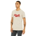 thumbnail image 2 of Daxton Adult Unisex Tshirt Atlanta Script with Georgia Vertical on the Back, Olive Black, L, 2 of 3
