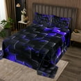 thumbnail image 2 of Erosebridal Geometric Square Coverlet Set King,Futuristic Cubes Bedding Set,Stereoscopic Room Decorative,Ultra Soft,3 Pieces, 2 of 5