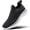 Black, variant on Sosenfer Men's Hands Free Slip on Sneakers Black