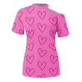 thumbnail image 4 of DPTALR Femmes Été Col Rond Manches Courtes Imprimé Bustier T-Shirt Tops Chemisiers, 4 of 5