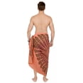 thumbnail image 2 of HAPPY BAY Men's Standard Casual Sarong Long Pareo Beach Wrap One Size Red-M402 Summer Vacation Party, 2 of 5