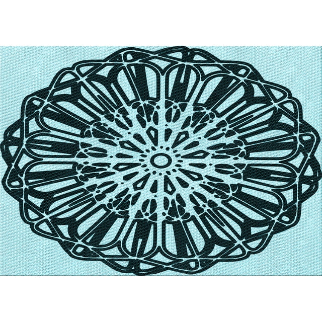 Ahgly Company Tapis Rectangulaire Lavable en Machine Intérieur Transitionnel Vert Sarcelle Profond, 2 Pieds x 3 Pieds