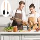thumbnail image 5 of Utensilios de cocina con mango de madera de silicona, 2 uds., utensilios de cocina con mangos de madera, herramientas para utensilios de cocina resistentes al calor, 5 of 5