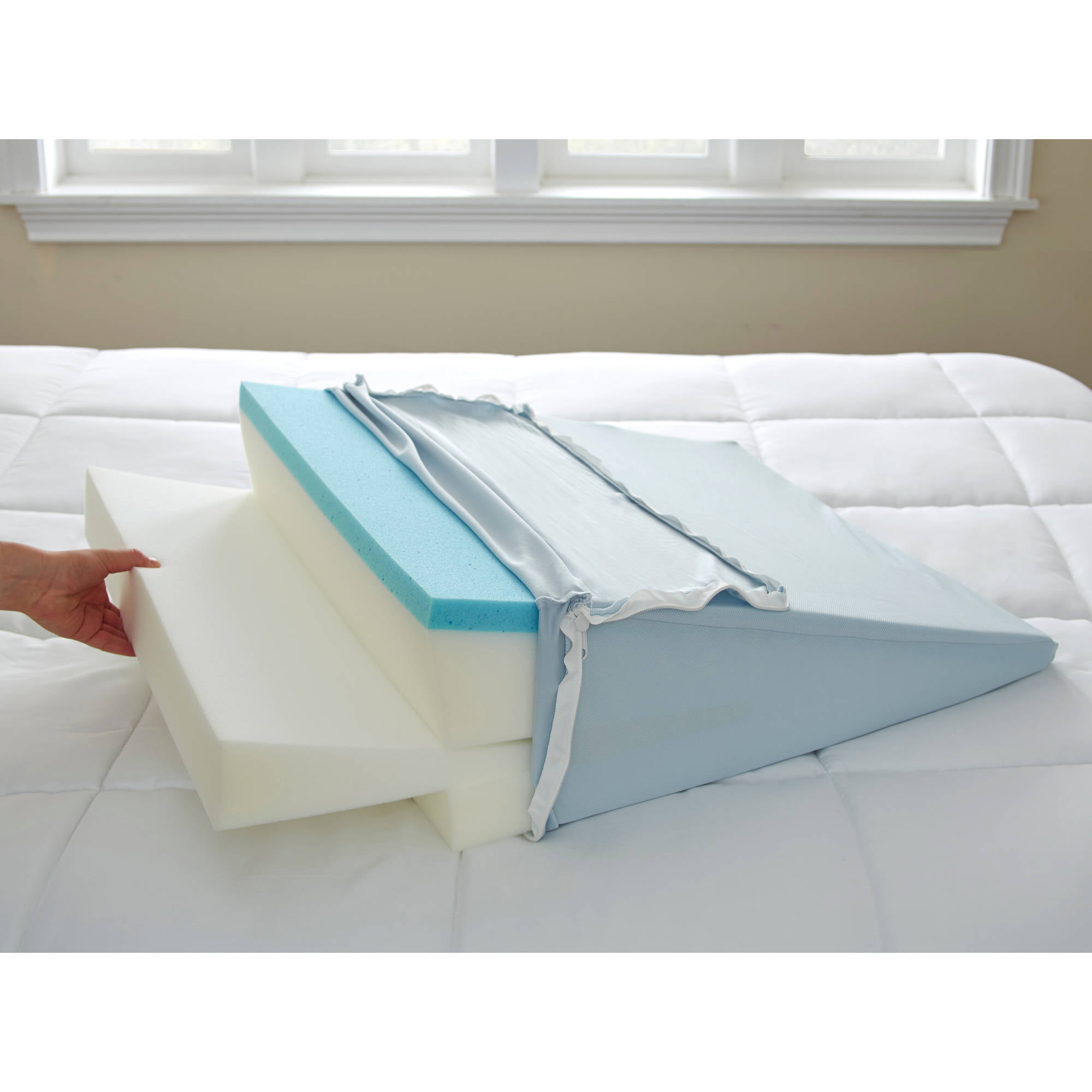 Broyhill Adjustable Gel Memory Foam Wedge Bed Pillow Walmart Com