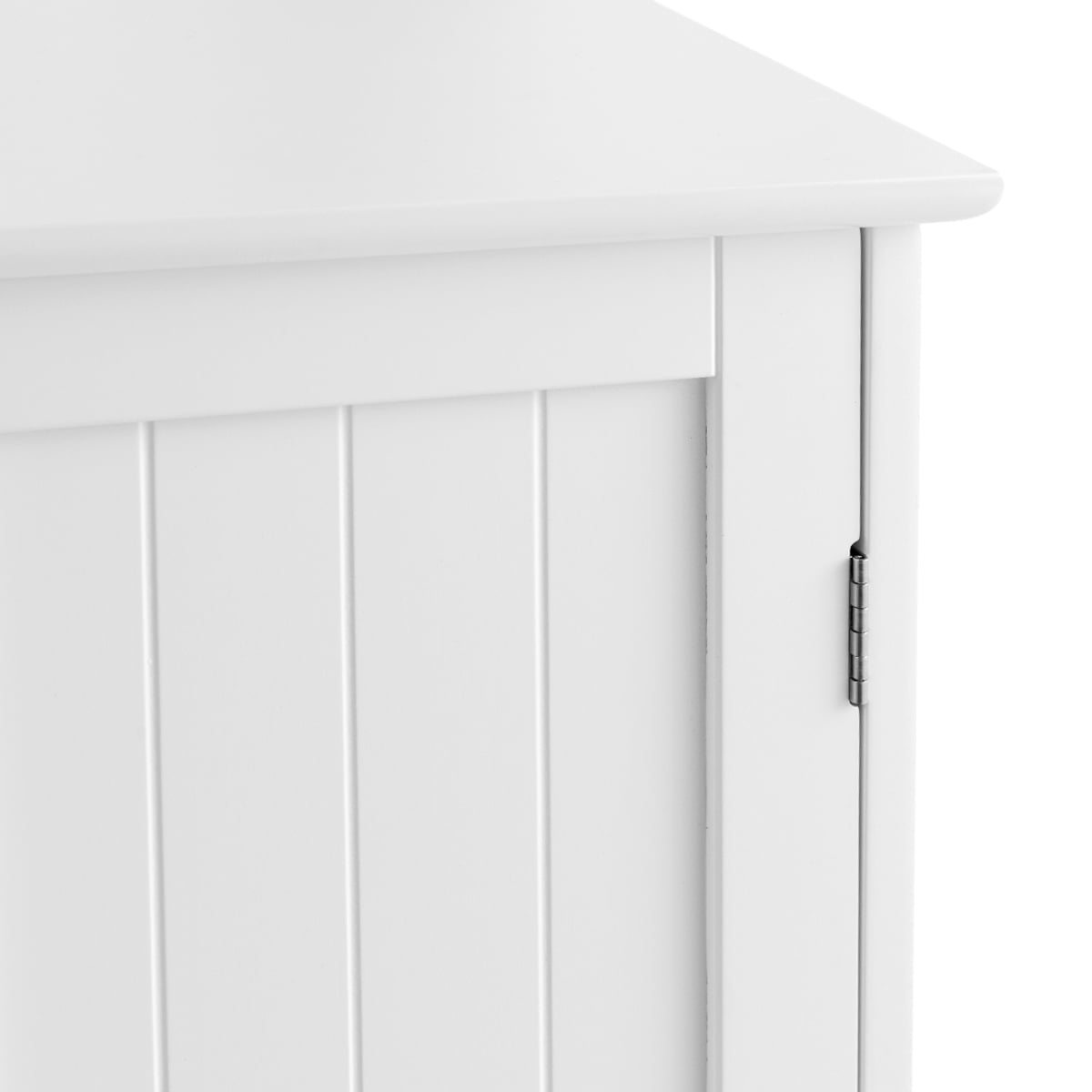 Topbuy Bathroom Storage Cabinet with Double Doors Wooden Cupboard Shoe Cabinet White