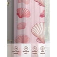 thumbnail image 6 of Ocean Pink Shell Sheer Curtains 72 Inch Long 2 Panels, Shells Pink Theme Modernisim Textrure Light Filtering Rod Pocket Curtains, Sheer Voile Drapes for Living Room Bedroom, 52"x72", 6 of 8