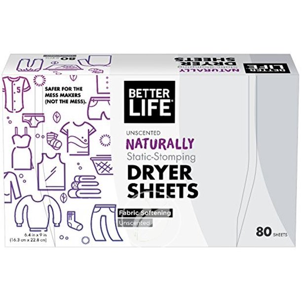 Better Life Dryer Sheets Unscented 80 Ct