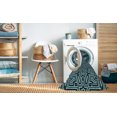 thumbnail image 2 of Ahgly Company Machine Washable Indoor Rectangle Transitional Deep Teal Green Area Rugs, 5' x 7', 2 of 7