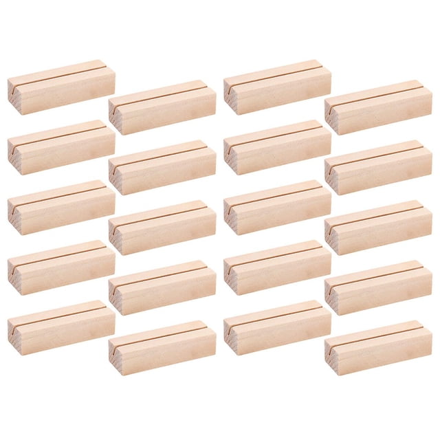 20 soportes de madera para fotografías, soporte para fotos con forma de clip, soporte para notas hecho a mano para el hogar y la oficina