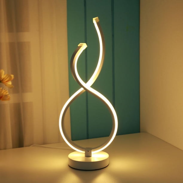 Lámpara de mesa moderna Acrílico Dormitorio Mesita de noche Luces nocturnas decorativas (cálido)