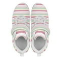 thumbnail image 3 of Psesaysky Colorful Stripes Sneakers for Kids Girls Comfortable Wear-Resistant Velcro Sports Shoes Gift for Girls Size 11-15, 3 of 7
