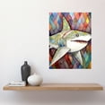thumbnail image 2 of Great White Shark Modern Folk Art Watercolour Painting Large Wall Art Poster Print Thick Paper 18X24 Inch, 2 of 5