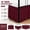 Burgundy, variant on Queen Bed Skirt Wrap Around with Split Corners, 17" Drop Silver Grey Elastic Dust Ruffle, Adjustable, Wrinkle & Fade Resistant, Machine Washable