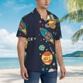 thumbnail image 5 of Bixox Men's Hawaiian Shirts Men's Space Print Short-Sleeve Shirt-3X-Large, 5 of 8