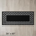 thumbnail image 4 of Washable Skid-Resistant Runner Rug, Trellis Border , Black and Twisted Grey , 26" x 60", 4 of 9